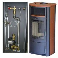 Kaminofen ST-AD wasserführend MARINELLA BSP Kachel Cotto10kW inkl. Anschlußset und Verkleidung